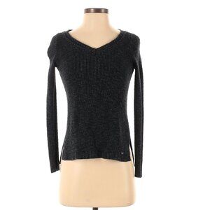 Hollister Dark Charcoal Grey V-Neck Sweater